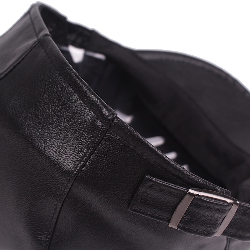 Men's Flat Cap Black Red leatherette Streetwear Stylish 1920s Fashion Outdoor Daily Going out Plain Warm4