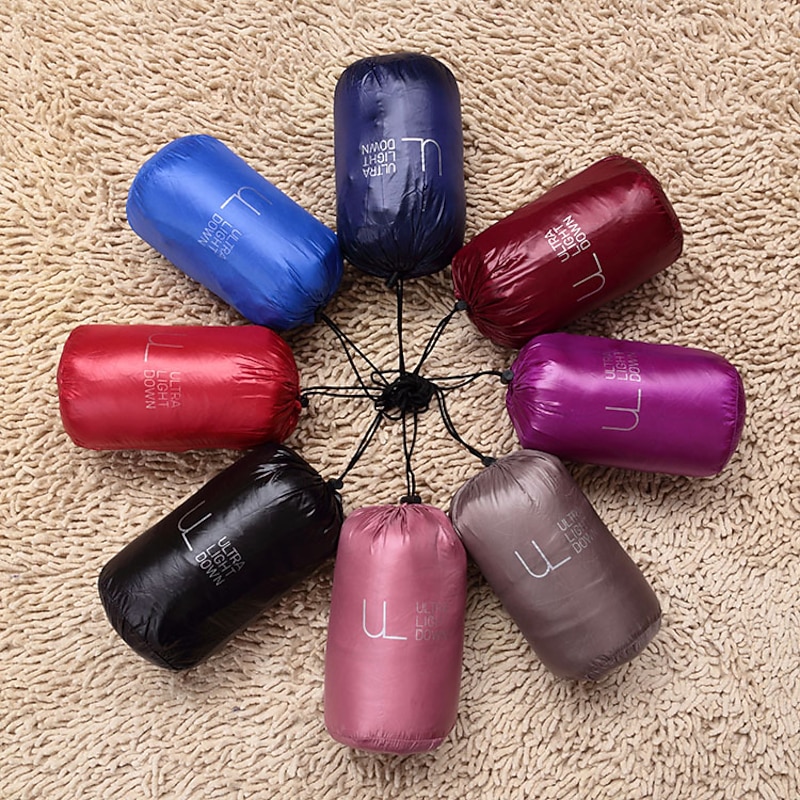 Women's Hoodie Jacket Hiking Down Jacket Duckdown Winter Outdoor Full Zip Hoodie Thermal Warm Packable Windproof Ultra Light (UL) Jacket Coat Top Camping Ski / Snowboard Fishing Red Blue3