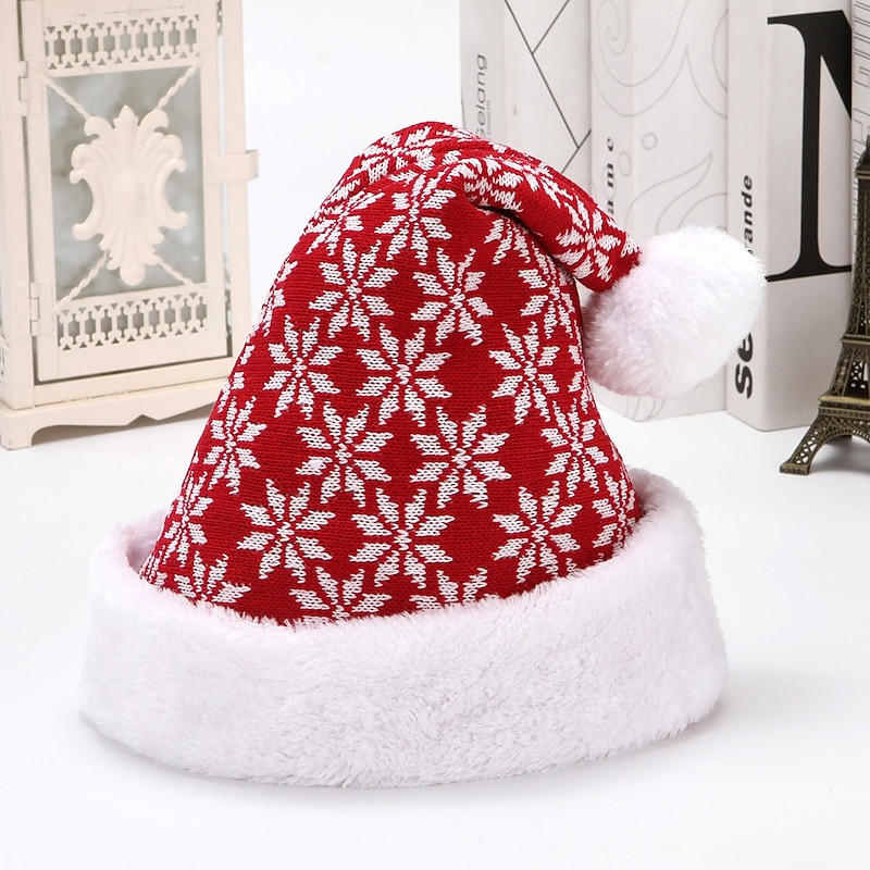 Christmas Hat Santa Hat Men's Women's Unisex Christmas Warm Fashion Adults' Christmas New Year Christmas Christmas Gifts Party Hat3