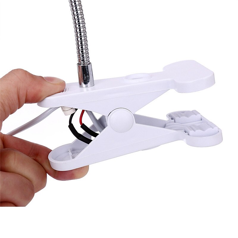 Desk Light 1pcs Plug in Clip on Light Screw Bulb Clip on Desk Lamp for Desk Bed Headboard with on off switch Clamp lamp for reading4