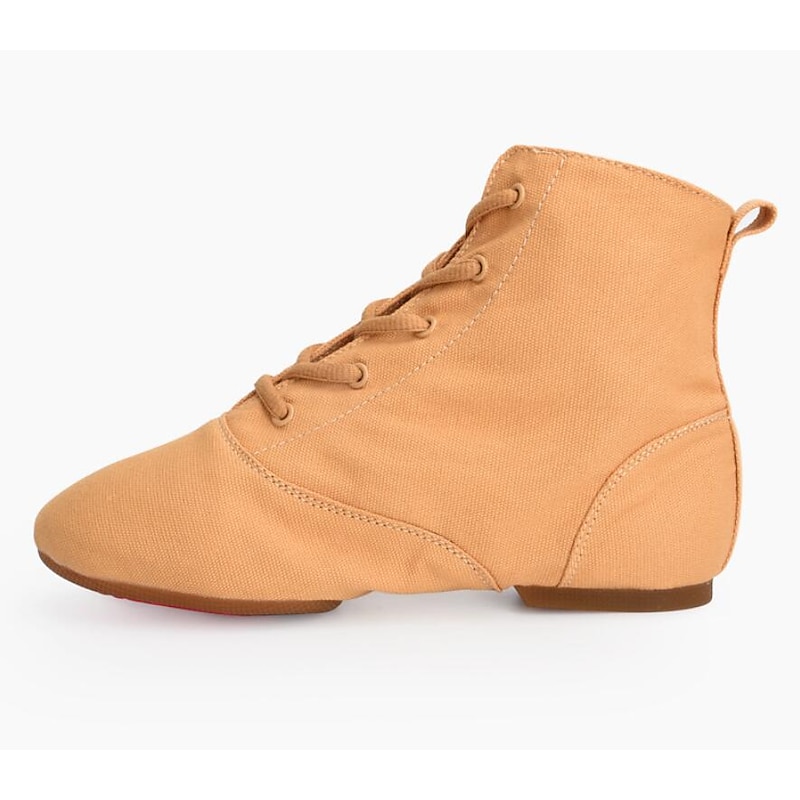 Women's Canvas Lace-Up Jazz Dance Boots – Lightweight Split Sole Ankle Shoes for Practice, Performance & Stage Use2