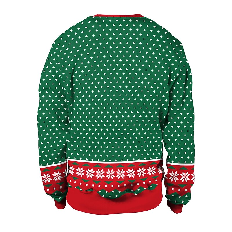 Santa Claus Pullover Funny Christmas Sweatshirt 3D Print For Couple's Men's Women's Adults' Christmas Carnival Masquerade Party Christmas2