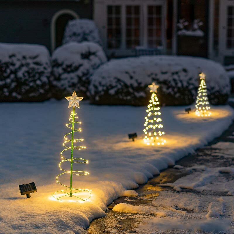 LED Christmas Tree Outdoor Solar Ground Plug Lights Christmas Courtyard Lights New Year Holiday Outdoor Garden Decoration Lawn Light2