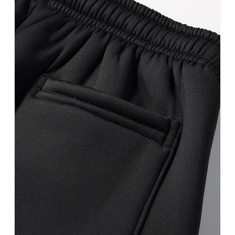 Men's Work Pants Hiking Cargo Pants Fleece Lined Pants Outdoor Windproof Lightweight Soft Comfortable Bottoms 990 black Fishing Climbing Beach M L XL XXL XXXL4