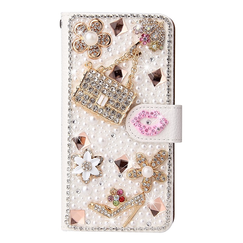 Phone Case For Samsung Galaxy S25 S24 S23 S22 S21 Ultra Plus A55 5G A35 5G A25 A15 A14 Wallet Case Glitter Shine Dustproof Kickstand Glitter Shine PU Leather