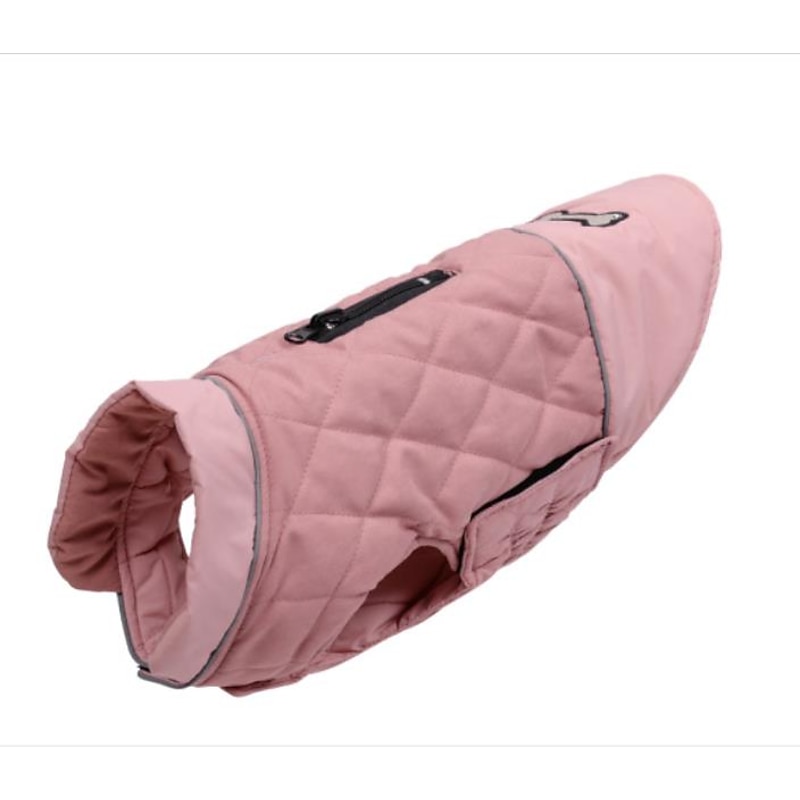 Dog Down Coat Waterproof Windproof Reversible Dog Winter Coat Lightweight Warm Dog Jacket Reflective Dog Vest Coat Apparel Cold Weather Dog Clothes For Small Medium Large Dogs Red-m4