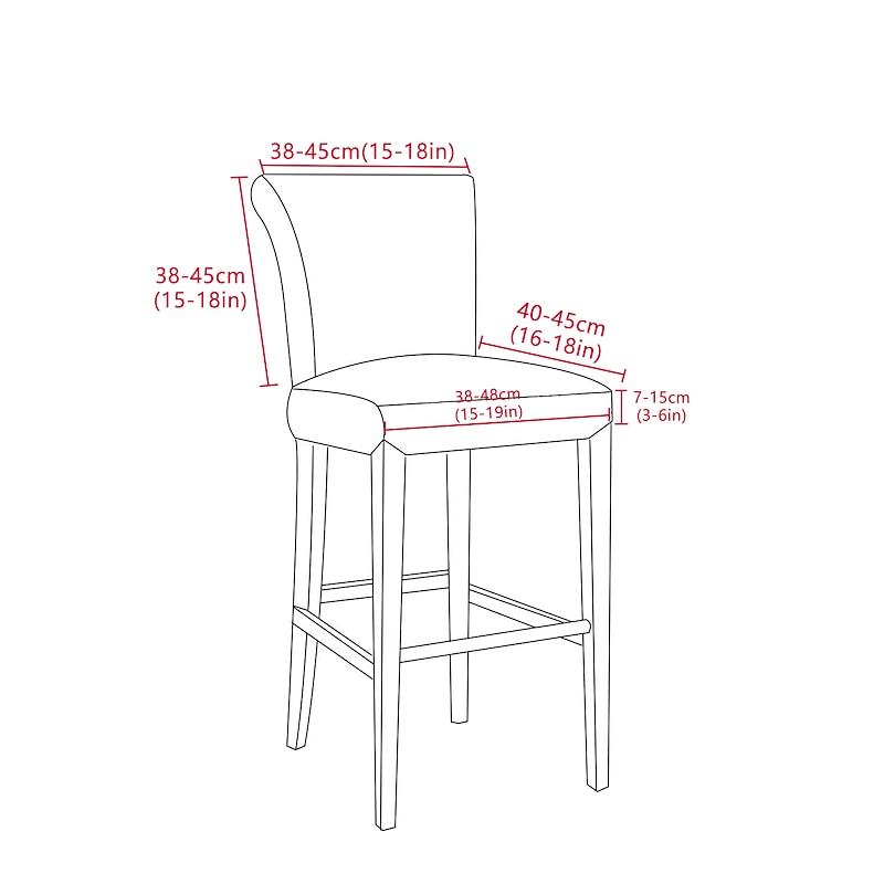 Velvet Bar Stool Covers Stretch, Burgundy Soft Non Slip Height Stool Covers with Elastic Bottom Removable Washable High Seat Chair Protectors for Dining Room Kitchen Barstool3