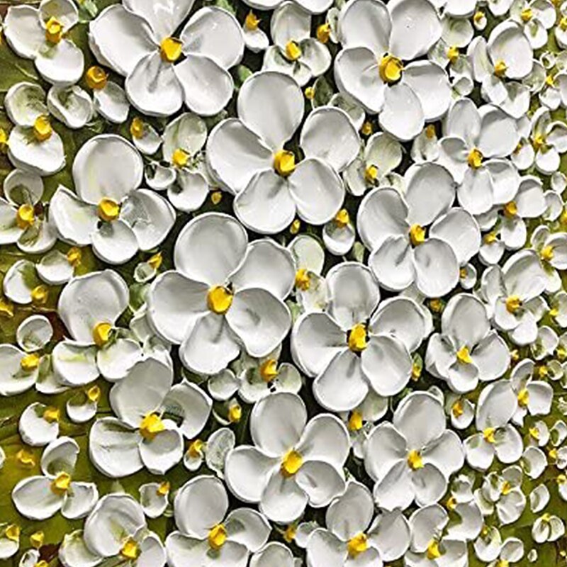 Oil Painting 100% Handmade Hand Painted Wall Art On Canvas Modern Palette Knife Painting White Plum Floral Home Decoration Decor Rolled Canvas No Frame Unstretched4