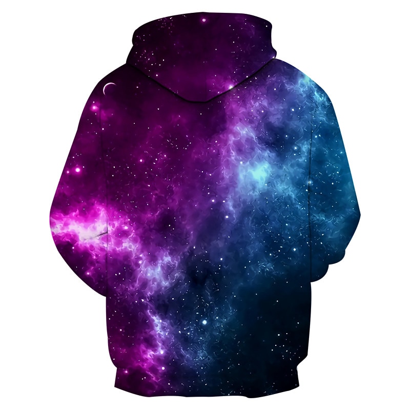 Men's Graphic Prints Galaxy Star Print Hoodie Hoodies Sweatshirt Designer Casual Long Sleeve Hooded Daily Sports Purple Print Spring &  Fall Designer2