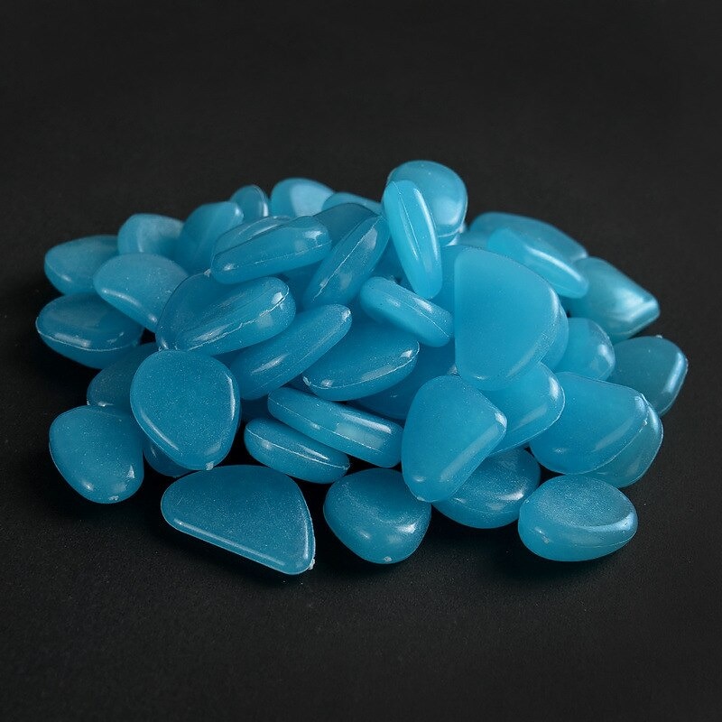 90pcs/pack Outdoor Yard Luminous Stones Garden Pebbles Glow In Dark Fish Tank Aquarium Decoration Natural Crystals Rocks4
