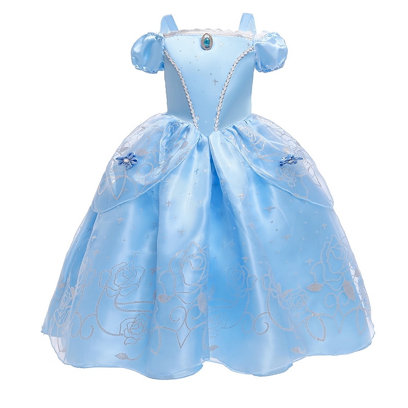 Girls' 3D Rose Solid Colored Dress Sleeveless Summer Fall Sports & Outdoor Daily Princess Costume Kids 2-8 Years A Line Dress Tulle Dress Maxi Regular Fit4