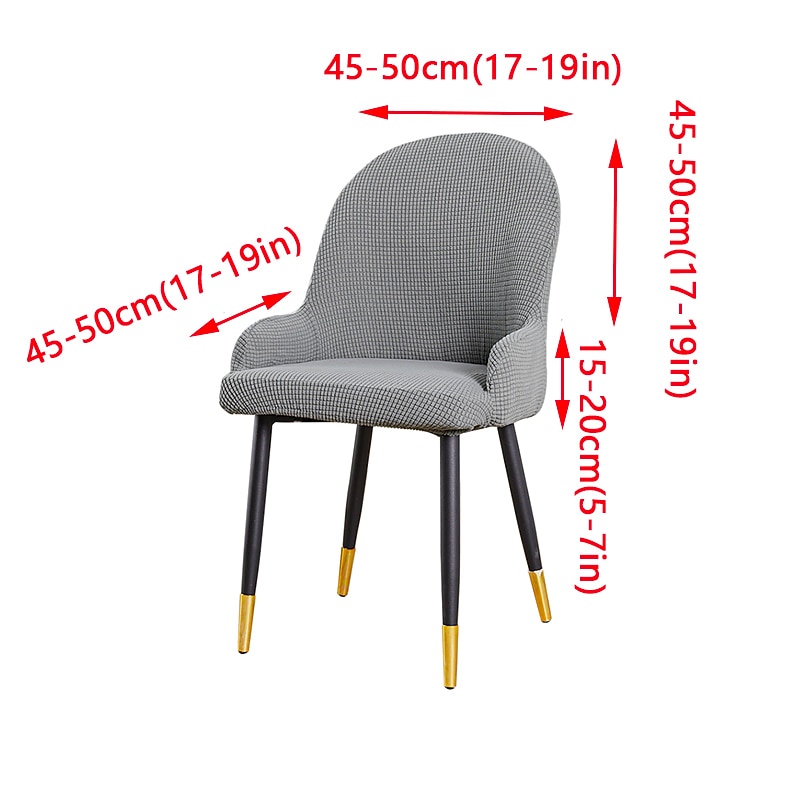Stretch Dining Chair Cover Slipcover Round Seat Armless Wingback Chair Cover Protector Cover for Dining Room Home DecorWashable3