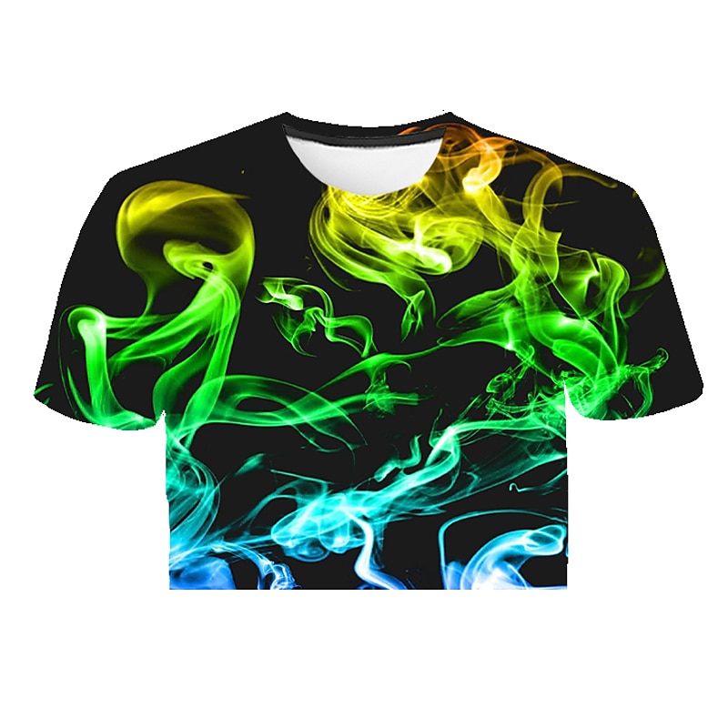 Boys 3D Color Block Optical Illusion T shirt Short Sleeve 3D Print Summer Active Sports Streetwear Polyester Rayon Kids 3-12 Years School Outdoor Daily3