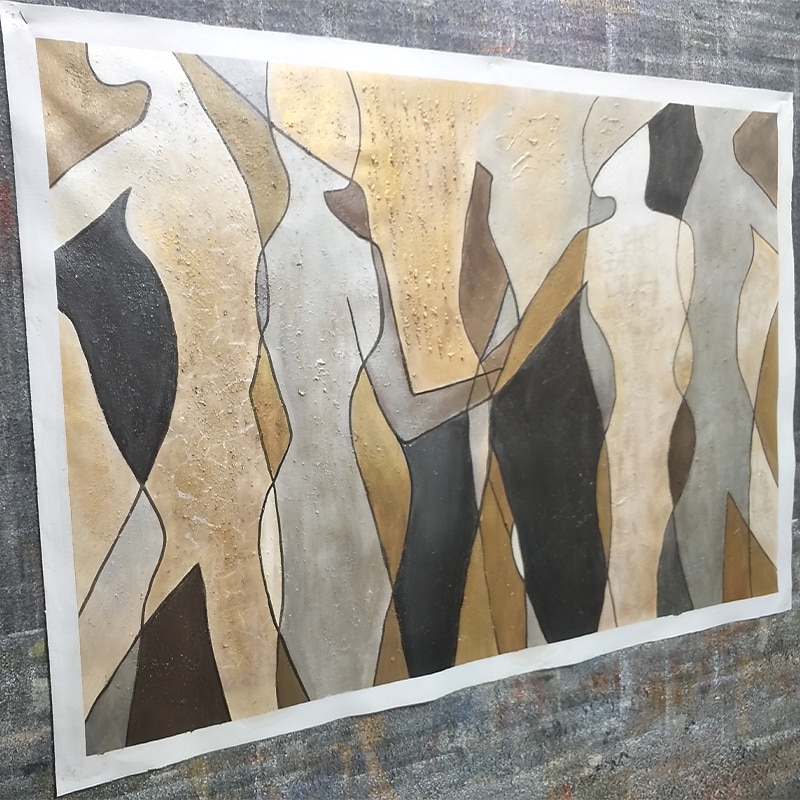 Handmade Oil Painting Canvas Wall Art Decoration Abstract People Pop Art for Home Decor Rolled Frameless Unstretched Painting4