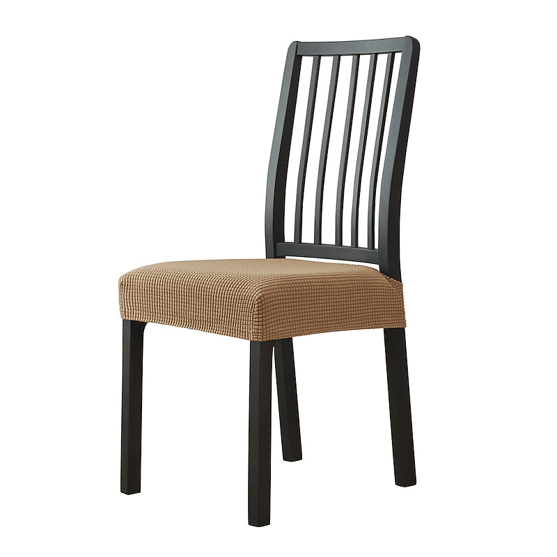 Seat Covers for Dining Room Chairs with Ties Burgundy Stretch Jacquard Chair Covers Removable Washable Kitchen Chair Seat Cushion Slipcovers Protector 5