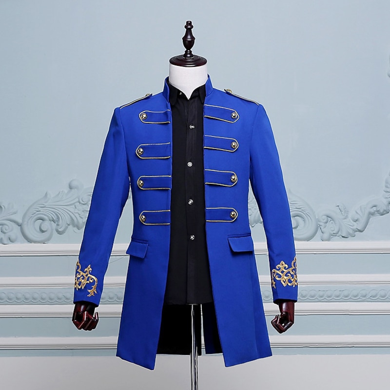 Retro Vintage Rococo Medieval Coat Masquerade Circus Jacket Prince Aristocrat Fancy Dress Men's Carnival of Venice Adults Coat4