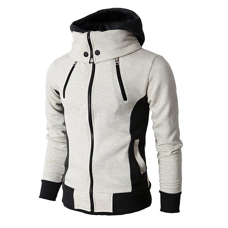 Men's Outdoor Jacket Winter Coat Winter Jacket Sports Outdoor Daily Wear Fall Winter Solid Color Regular Dark Gray Grey Jacket3
