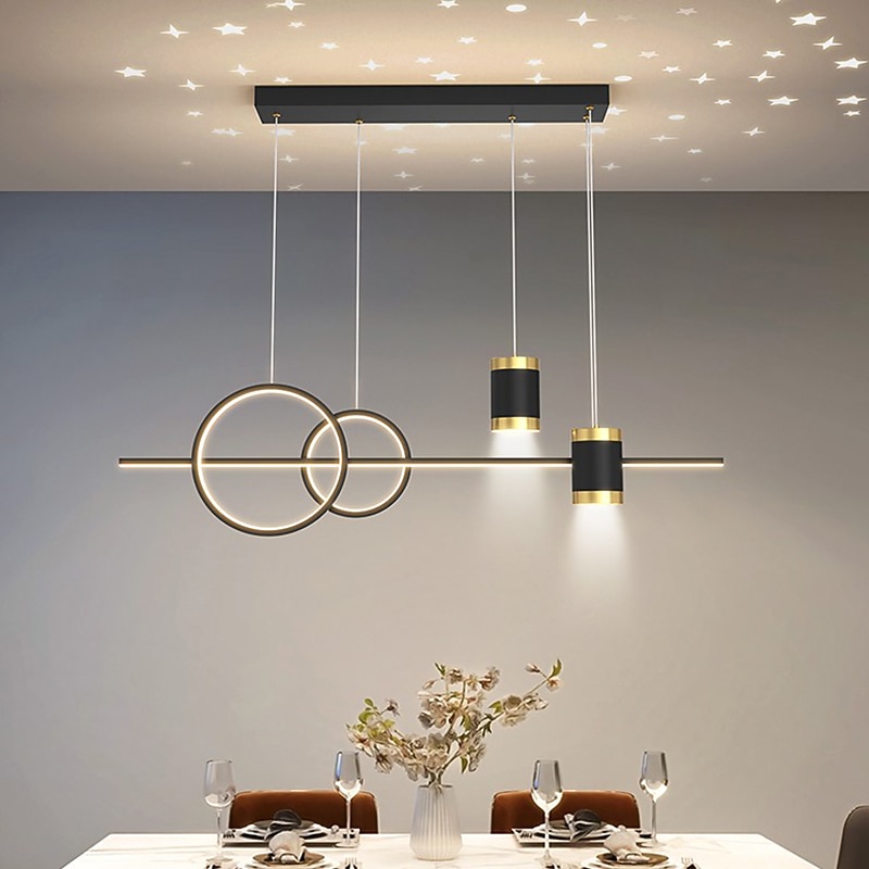 100cm 4-Light Dimmable Cluster Design LED Pendant Light Metal Artistic Style Novelty Painted Finishes Nordic Style Dining Room Bedroom Lights 110-240V3