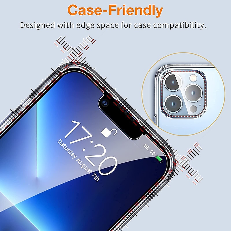 3 Sets Screen Protector + Camera Lens Protector For Apple iPhone 16 iPhone 15 Pro Max Plus iPhone 14 Pro Max Phone 13 Pro Max 12 11 X XR XS Max 8 7 Tempered Glass Anti-Fingerprint High Definition4