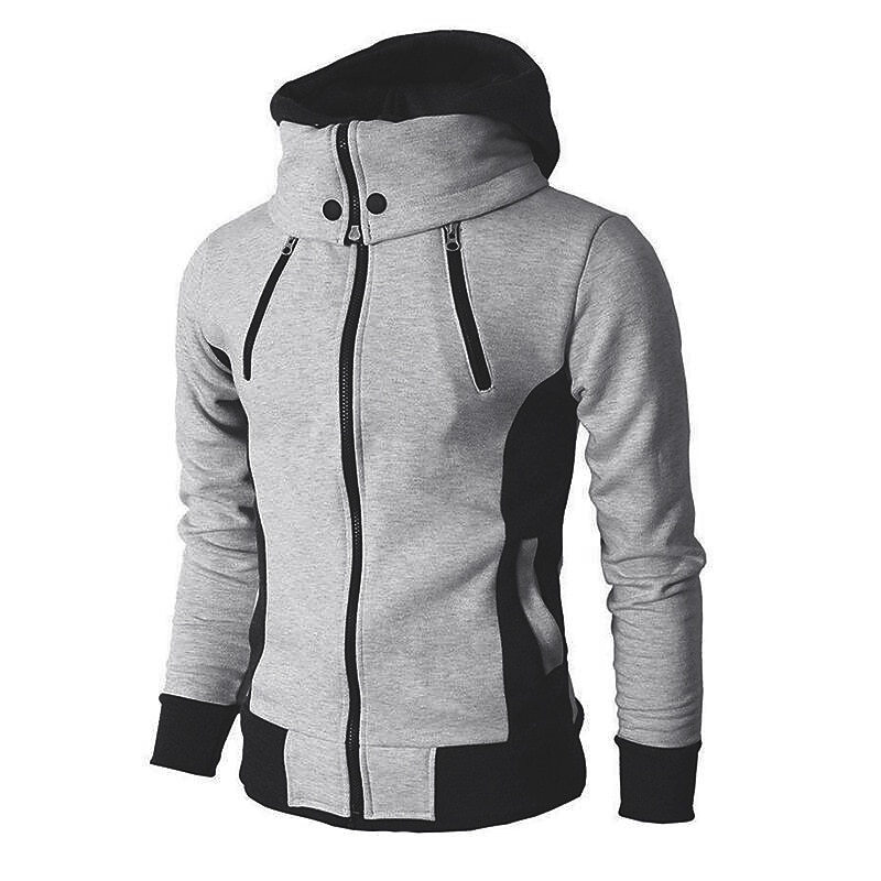 Men's Outdoor Jacket Winter Coat Winter Jacket Sports Outdoor Daily Wear Fall Winter Solid Color Regular Dark Gray Grey Jacket4