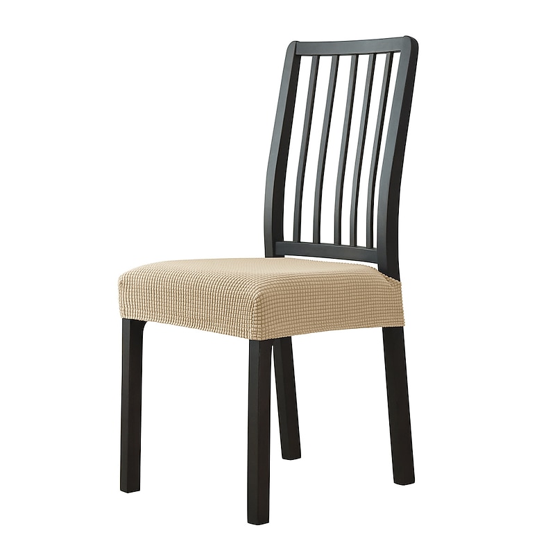 Seat Covers for Dining Room Chairs with Ties Burgundy Stretch Jacquard Chair Covers Removable Washable Kitchen Chair Seat Cushion Slipcovers Protector 18