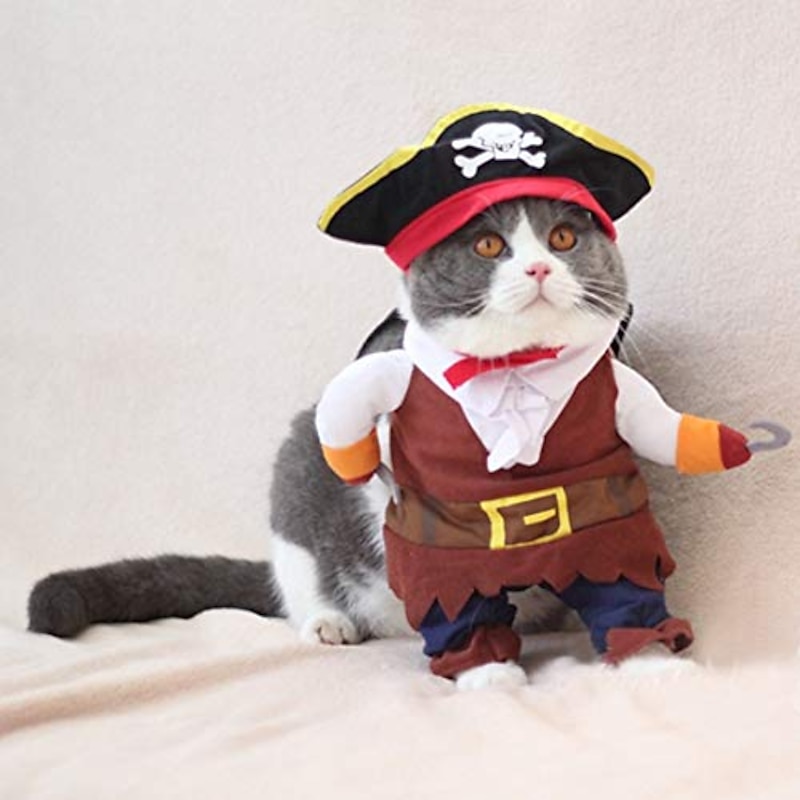 Dress Up for Cats Dogs, Pet Polyester Cute Clothes, for Festival Party, for Weekend Parties,(M)