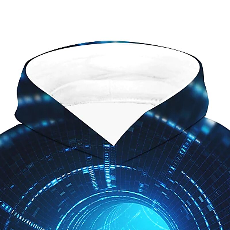 Boys 3D Optical Illusion Hoodie Long Sleeve 3D Print Spring Fall Winter Active Kids 3-12 Years Outdoor Daily4