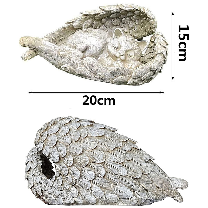 Angel Pet Cat Dog Memorial Resin Remembrance Gifts Grave Markers Pet Statue Memorial Ornament Garden Decor2