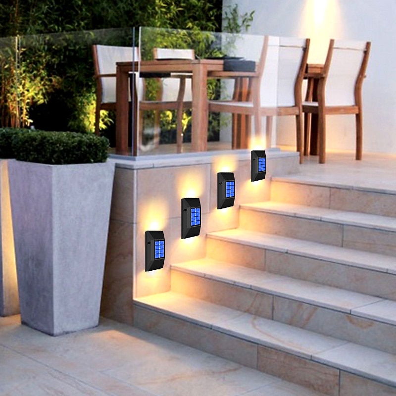 2pcs Solar Wall Sconce Outdoor Decoration Garden Wall Light IP65 Waterproof Up and Down Luminous Outdoor Garden Decoration Fence Light3