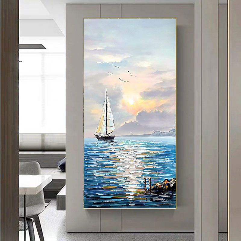 Oil Painting Handmade Hand Painted Wall Art Modern Abstract Landscape Large Size Home Decoration Decor Rolled Canvas No Frame Unstretched