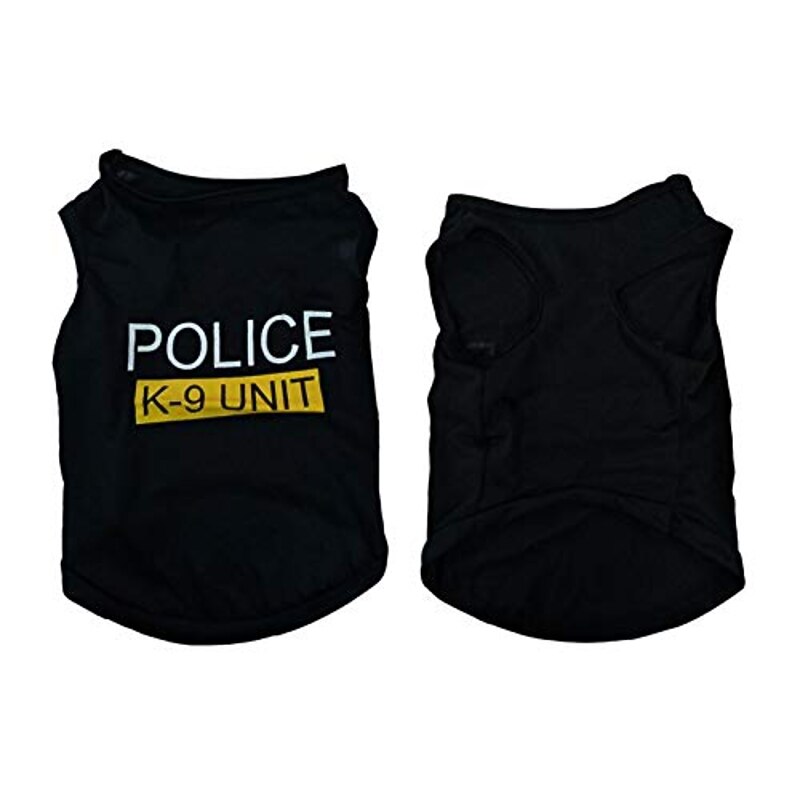 Law Enforcement Pet Dog Puppy Vest Tshirt Policeman Justice Agent Coat Pet Clothes Summer Apparel Cosplay Party Costumes Awesome