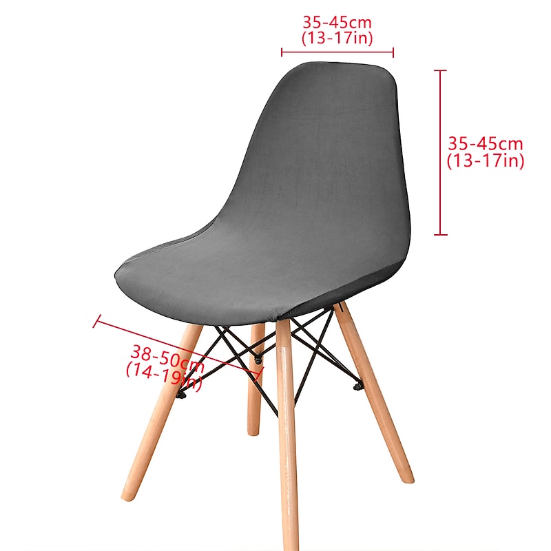 Shell Chair Cover Burgundy Mid Century Style for Kitchen Dining Room Chair Slipcovers Dining Chair Cover Parson Chair Slipcover Stretch Chair Covers for Dining Room3