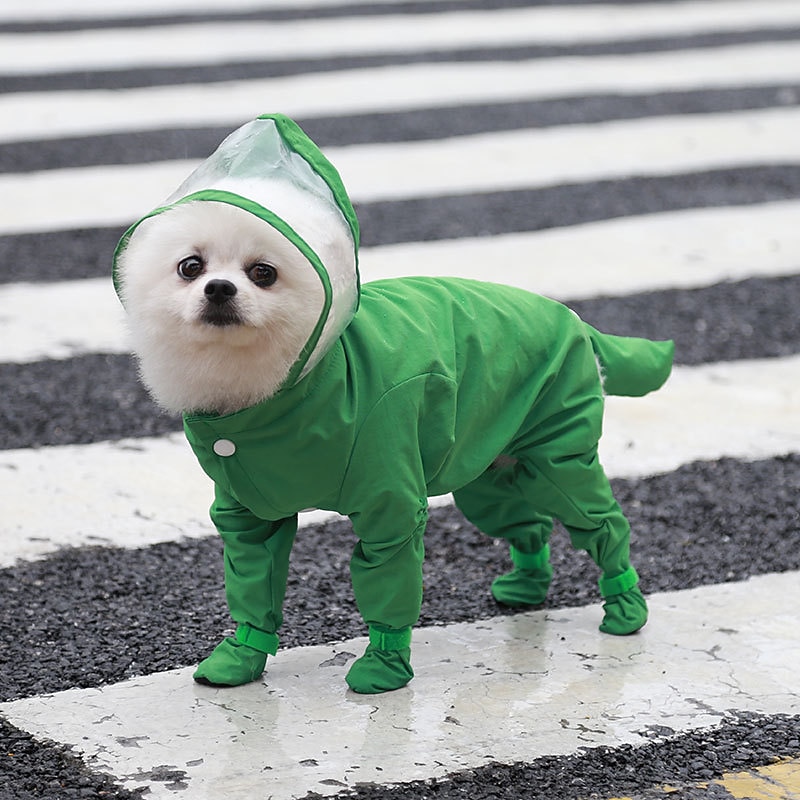 Dog Costume Rain Coat Jumpsuit Raincoat Dog Costume Sports & Outdoors Stylish Ordinary Classic Style Portable Summer Spring Fall Waterproof Outdoor Sports Outdoor Walking Dog Clothing3