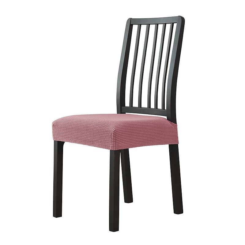 Seat Covers for Dining Room Chairs with Ties Burgundy Stretch Jacquard Chair Covers Removable Washable Kitchen Chair Seat Cushion Slipcovers Protector 29