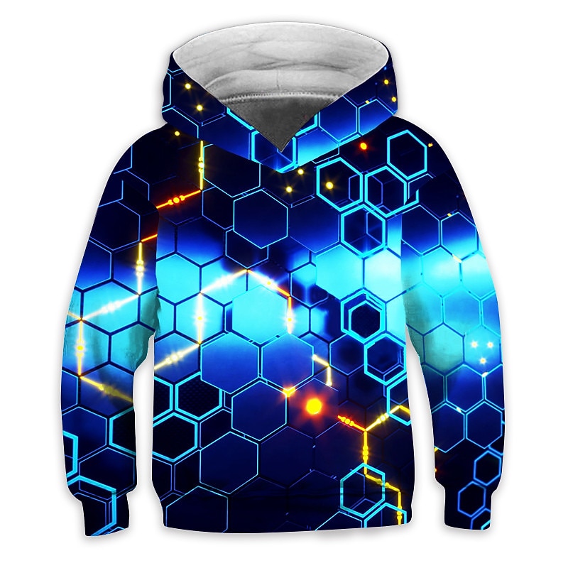 New Year Boys 3D Graphic 3D Hoodie & Sweatshirt Long Sleeve 3D Print Active Kids2