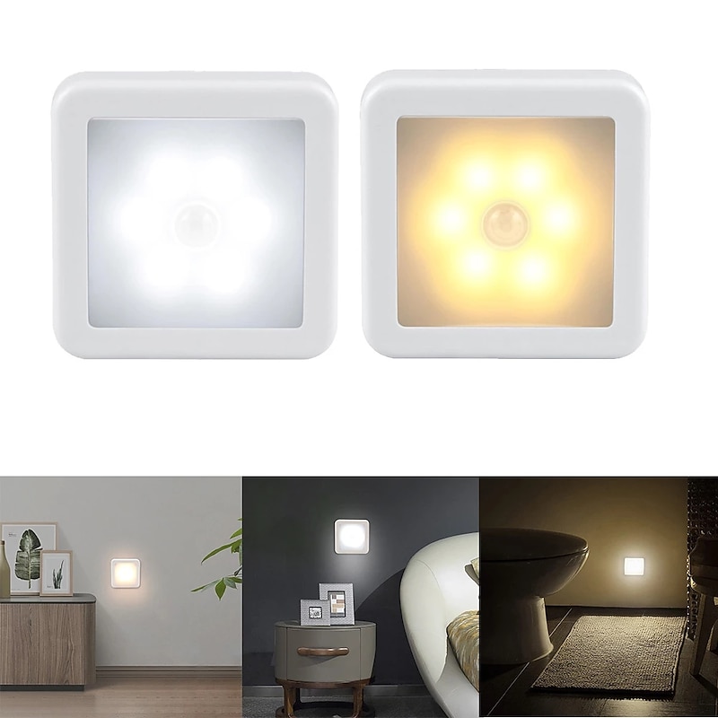 LED Night Light Motion Sensor Smart Night Lamp Battery Operated WC Bedside Lamp For Room Hallway Pathway Toilet Home Lighting2