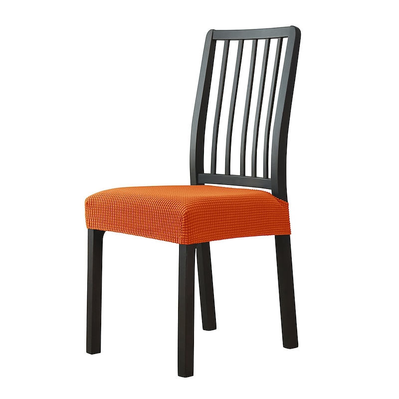 Seat Covers for Dining Room Chairs with Ties Burgundy Stretch Jacquard Chair Covers Removable Washable Kitchen Chair Seat Cushion Slipcovers Protector 27