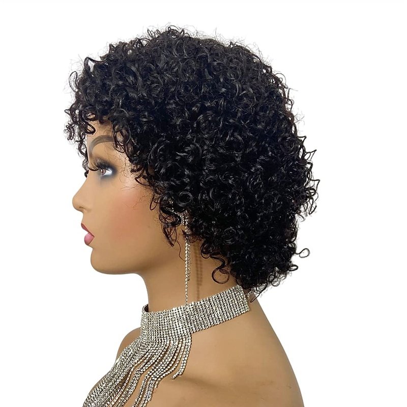 Pixie Cut Wig Human Hair Curly Human Hair Wigs Short Curly Bob Wigs For Women Human Hair Full Machine Wig Human Hair Capless Wigs4