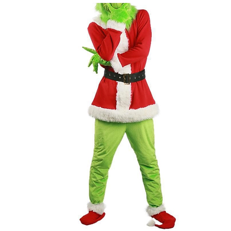 Santa Suit Men's Women's Boys Girls' Cosplay Costume Christmas Carnival Adults Kids Polyester2