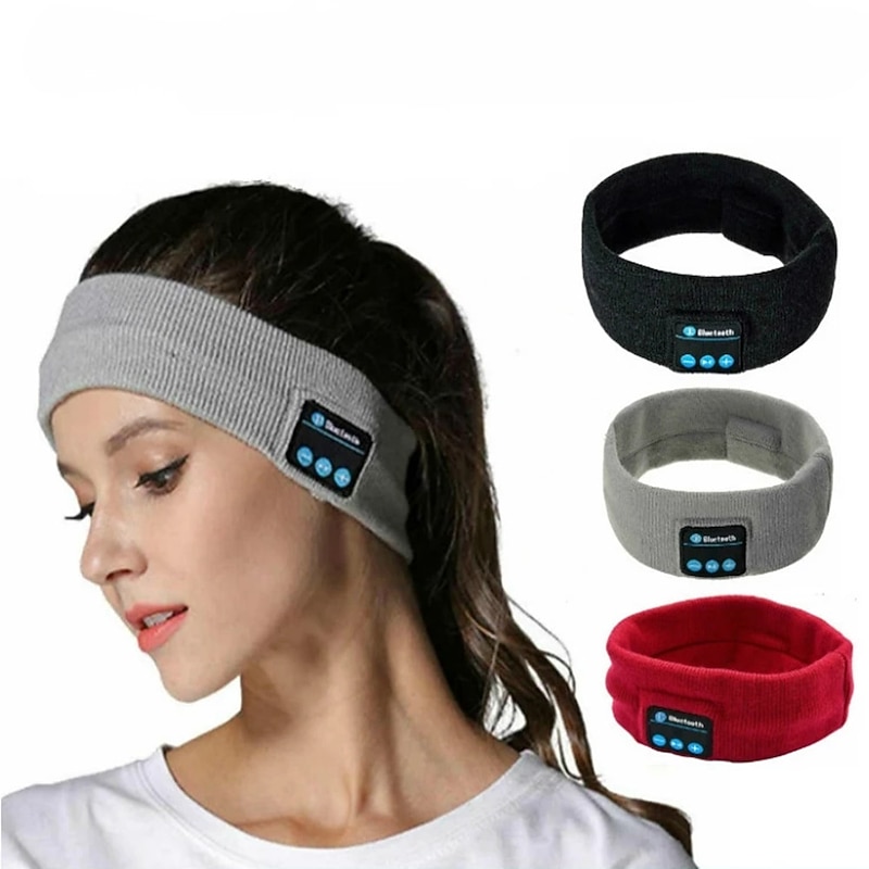 Sleep Headphones Wireless Bluetooth Stereo Sports Headband Headphones Running Earphone Sleep Headset Sports Sleeping Music Headband with Ultra-Thin HD Stereo Speakers
