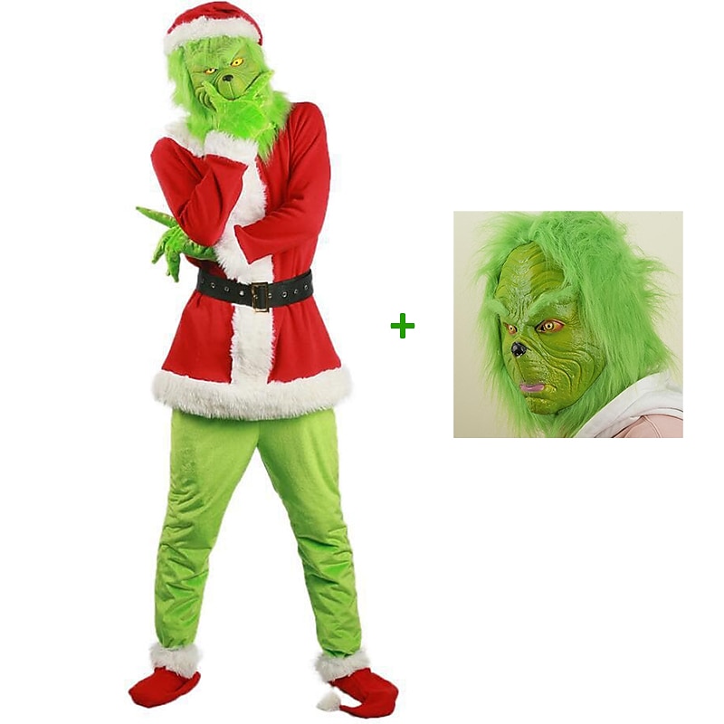 Santa Suit Men's Women's Boys Girls' Cosplay Costume Christmas Carnival Adults Kids Polyester3