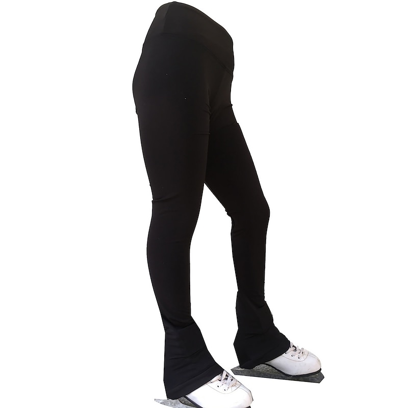 Figure Skating Pants Women's Girls' Ice Skating Tights Bottoms Black Pink Royal Blue Fleece Spandex High Elasticity Training Professional Competition Skating Wear Thermal Warm Handmade Classic Long