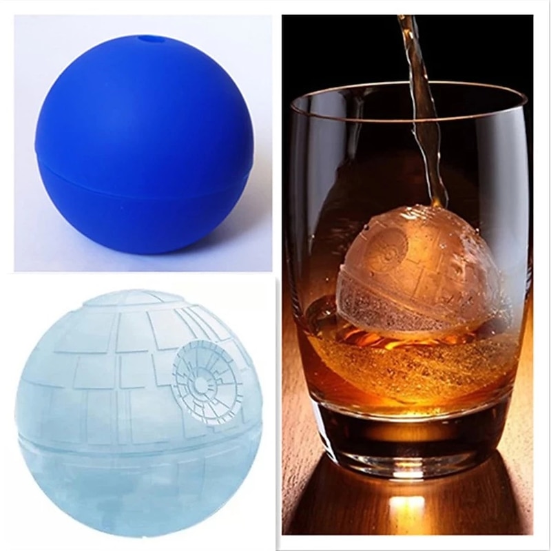 CakeTools Wars Death Star Silicone Round Ice Cube Mold Tray Desert Sphere Mould DIY Tool Ice Tray Ice Cream CakeTools