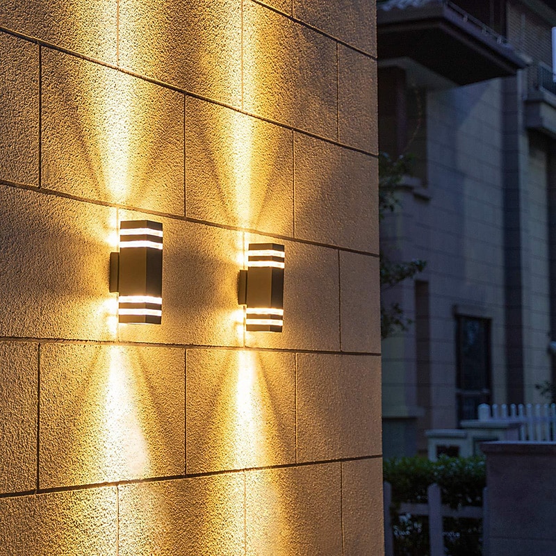 1 Head 2 Heads Outdoor Waterproof LED Wall Light Aluminum Alloy Material and Various Styles Modern Villa Courtyard Wall Lamp2