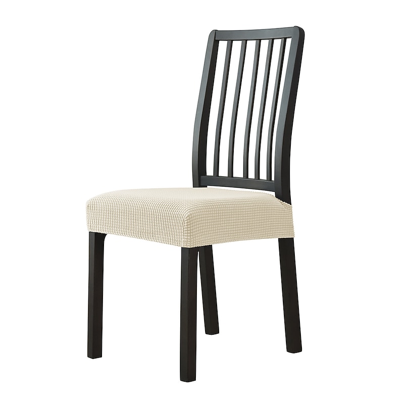 Seat Covers for Dining Room Chairs with Ties Burgundy Stretch Jacquard Chair Covers Removable Washable Kitchen Chair Seat Cushion Slipcovers Protector 23