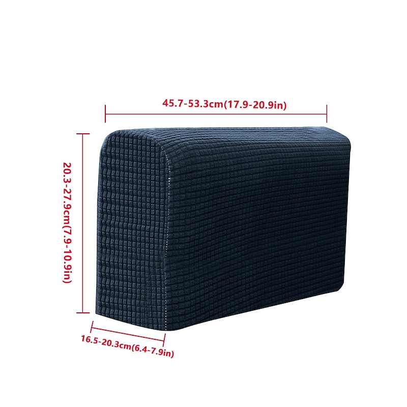 2 Pcs Stretch Sofa Armrest Covers Burgundy Spandex Arm Covers for Chairs Couch Sofa Armchair Slipcovers for Recliner Sofa with Twist Pins2