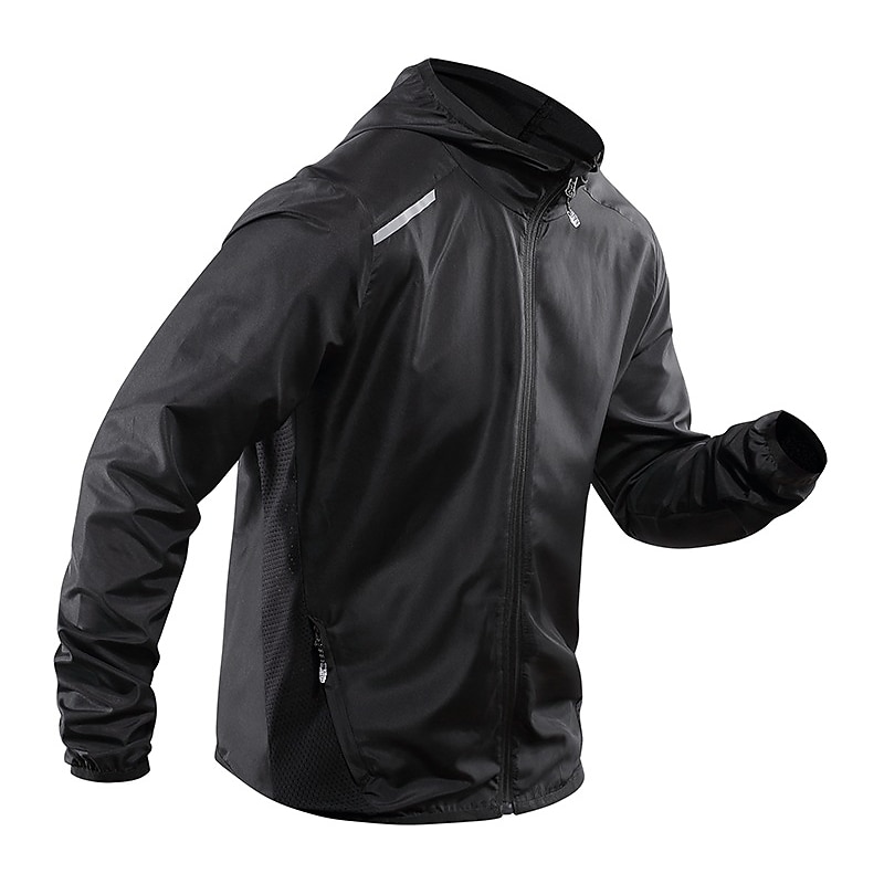 Men's Cycling Jacket Windbreaker Windproof Breathable Quick Dry Moisture Wicking Bike Jacket Windbreaker Mountain Bike MTB Road Bike Cycling City Bike Cycling White Black Bike Wear / Spandex2