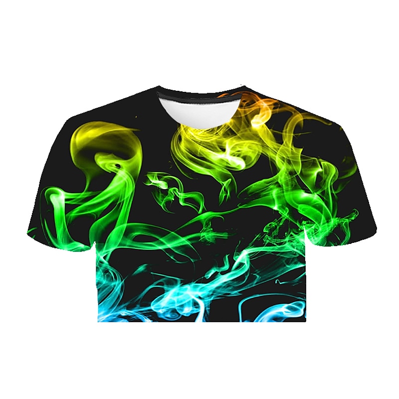 Boys 3D Color Block Optical Illusion T shirt Short Sleeve 3D Print Summer Active Sports Streetwear Polyester Rayon Kids 3-12 Years School Outdoor Daily4