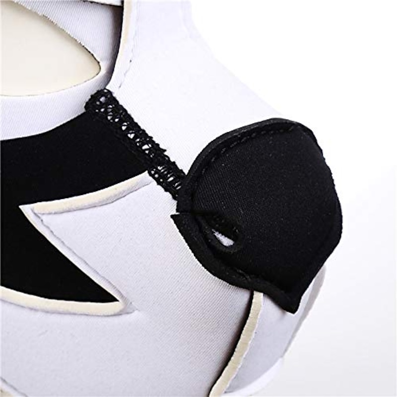 Full Face Mask Dog Puppy Hood White Helmet Removable Mouth Cosplay Costume Party Props (white)3