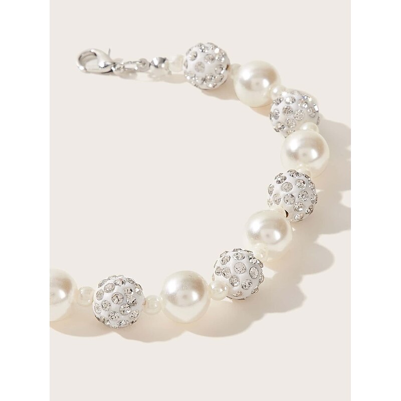 Women's Bead Bracelet Classic Fashion Fashion Personalized Elegant Holiday Alloy Bracelet Jewelry White For Party Evening Holiday Date Beach Festival4